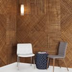 Neo wall panels in a corner of a cozy waiting room