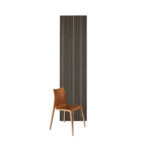 Vertical Wall panel in the color silver noir with a chair in front of it for scale